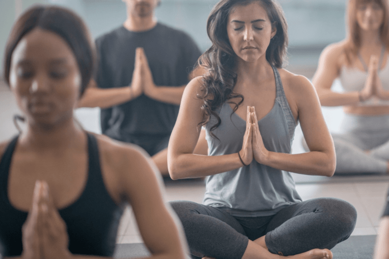Pranayama breathing techniques at Yoga studio in Abu Dhabi